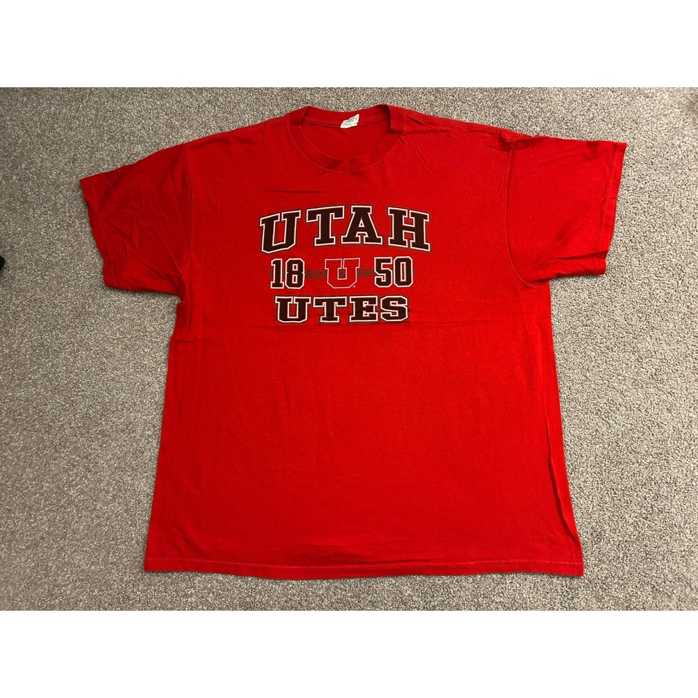 Delta Pro Weight‎ Utah Utes T-Shirt Adult XL Red Excellent 1850 Graphic Tee